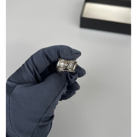 NIB Gucci Garden GG Malachite Ring in Silver Size 12 - Picture 9 of 14